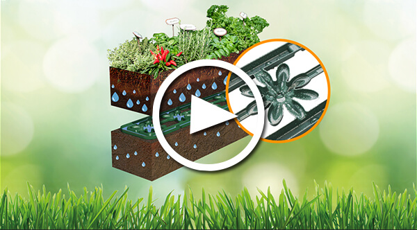 Flora water saving system - the moisture reservoir for your raised bed