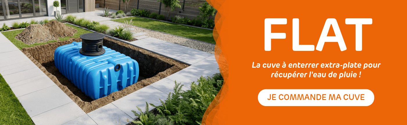 Cuve Flat : la solution extra-plate de récupération d'eau de pluie