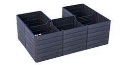 Ergo Quadro U L Raised bed Wood