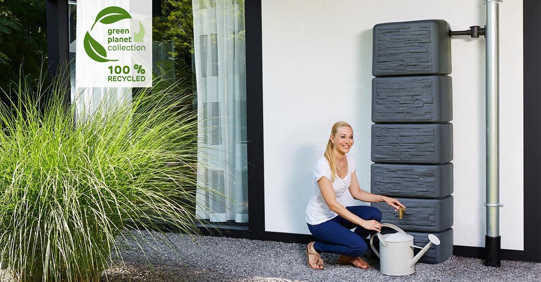 Slim Stone Decor graphite grey green planet