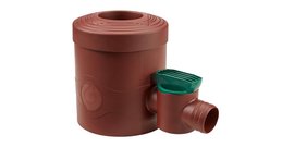 Collecteur de gouttière avec robinet - Brun