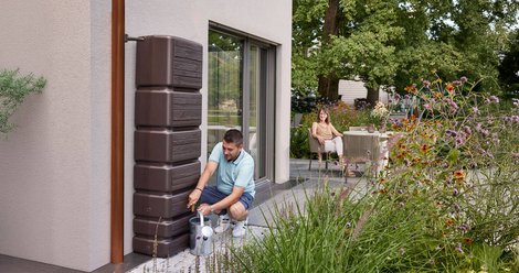 4rain | Slim Wood Decor Wandtank 350 l