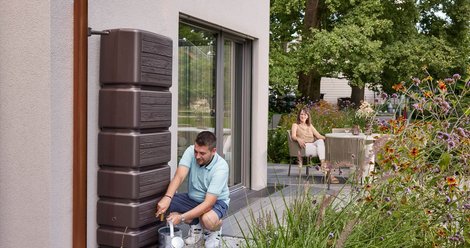 4rain | Slim Wood Decor Wandtank 350 l