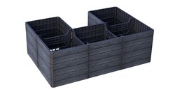 Ergo Quadro U L Raised bed Stone