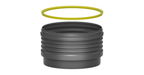 Extension rise with vent attachment incl. NBR sealing