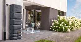 4rain | Zbiornik przyścienny Slim Wood Decor grafitowo-szary