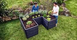 Ergo Quadro U L Raised bed Wood