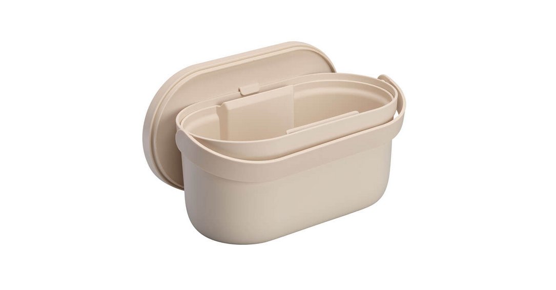 Nova Biomuelleimer 5L sandbeige offener Deckel