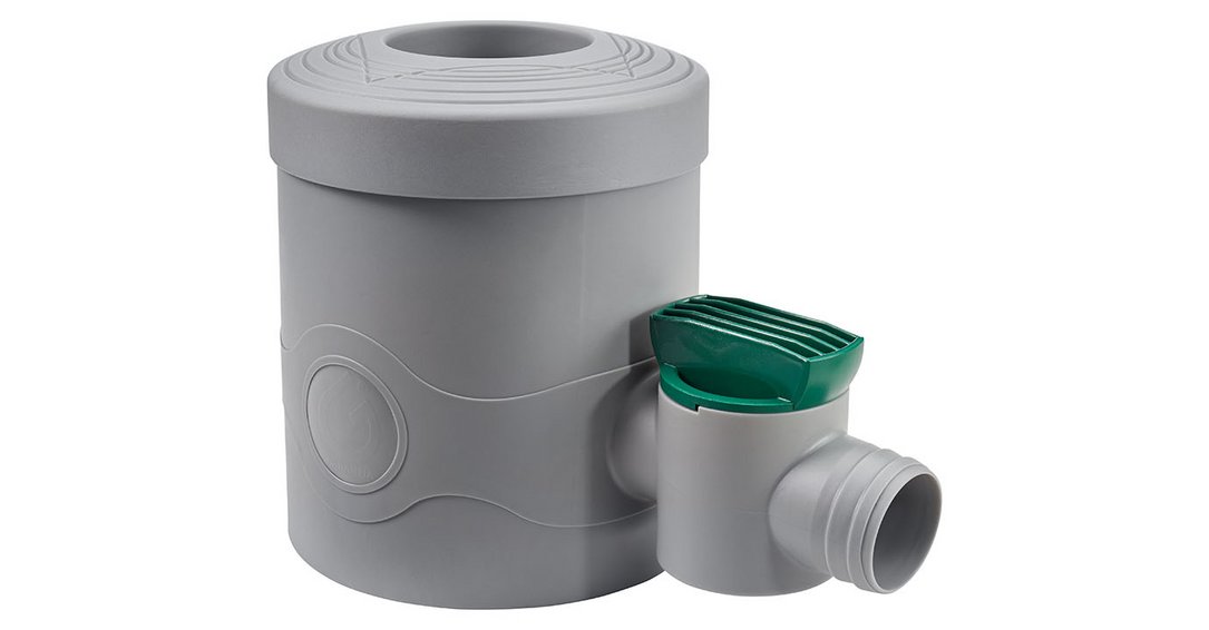 Collecteur de gouttière avec robinet - Gris