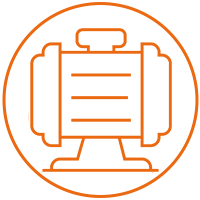 Eco-friendly water pump system icon